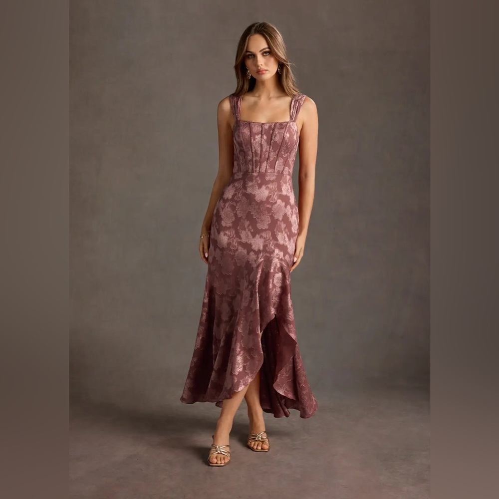 Azazie SASKIA VINTAGE ROSE MAXI DRESS
